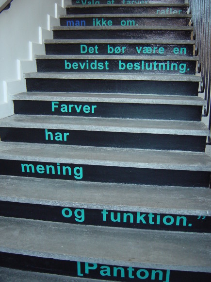 Citat på trappe